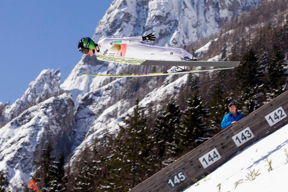 Peter Prevc of Slovenia during the Ski Flying Hill Individual Qualification of FIS Ski Jumping World Cup Final 2018 in Planica, Slovenia. Photo by Urban Urbanc / Sportida