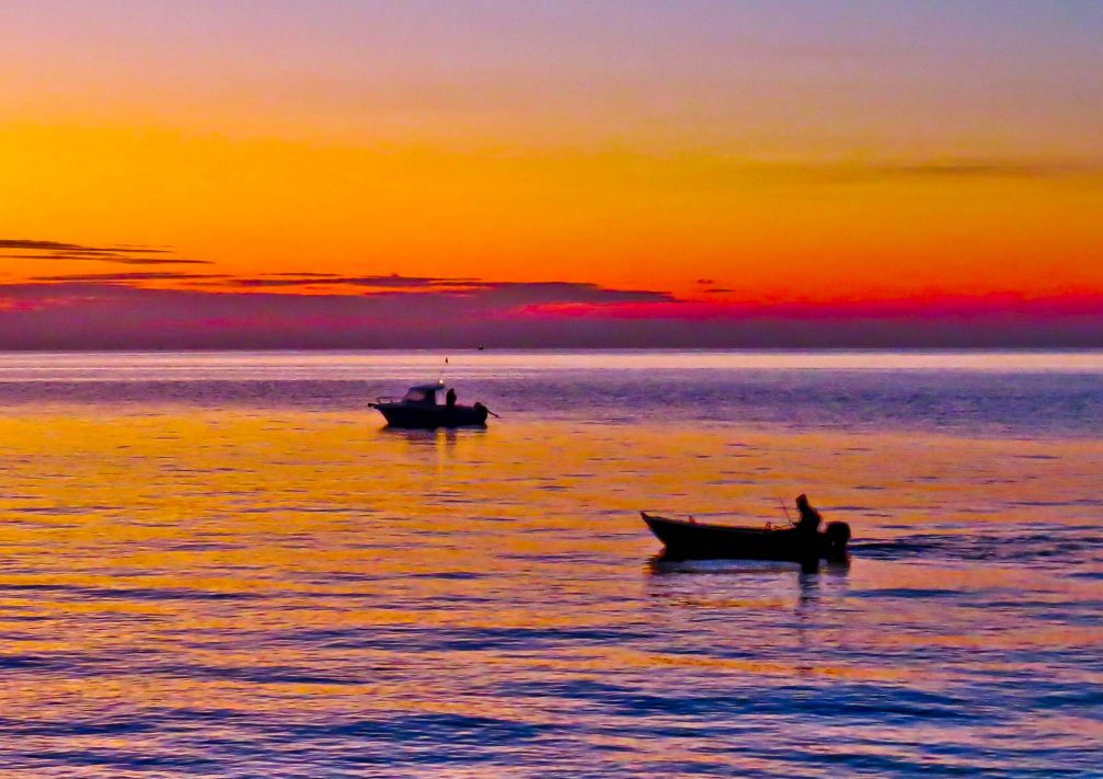 Sunset at Portoroz in Slovenia