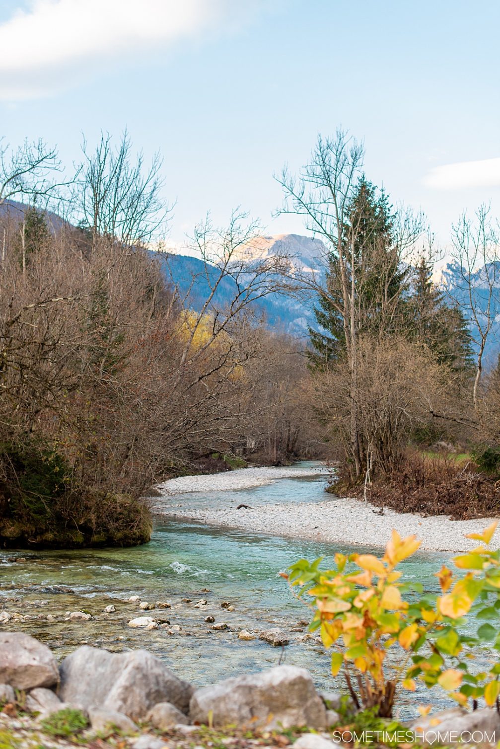 Savica River that flows into Lake Bohinj in autumn