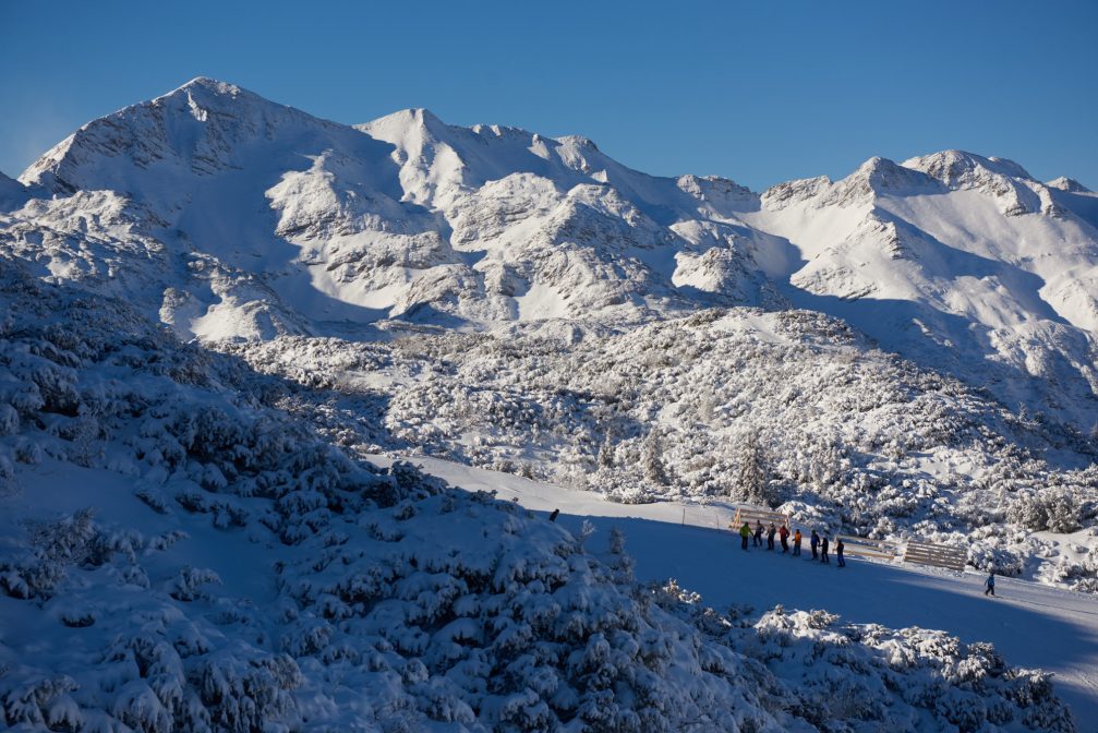 Vogel Ski Resort in the Julian Alps in Slovenia