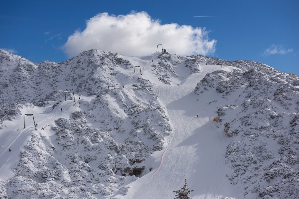 View of Vogel Ski Resort in Bohinj, Slovenia