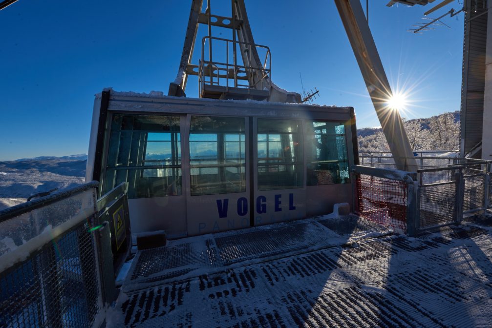 Cable car at Vogel Ski Resort in Bohinj, Slovenia