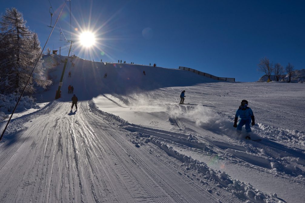 T-bar lifts at Vogel Ski Resort in Bohinj, Slovenia