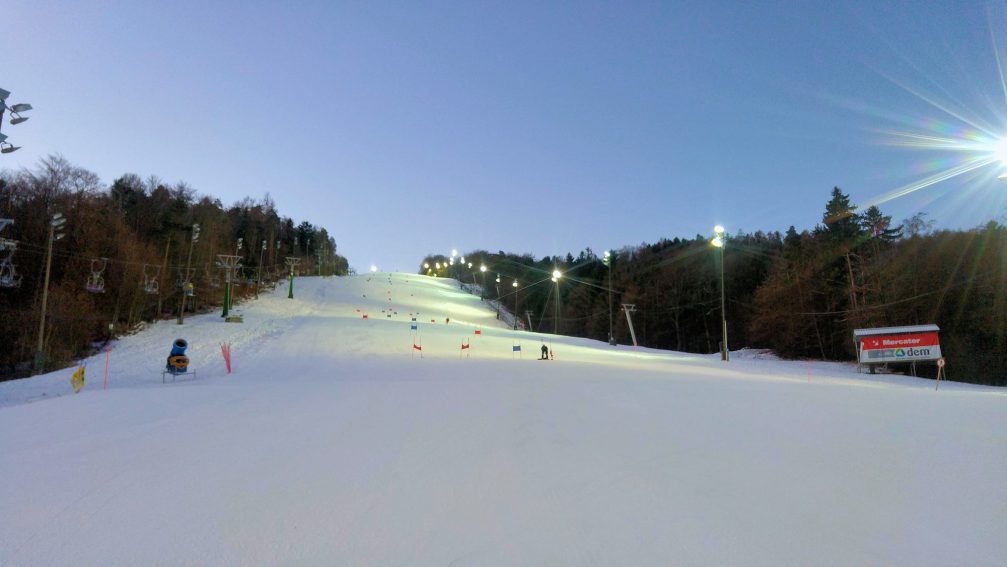 Maribor Pohorje Ski Resort with new lights for night skiing