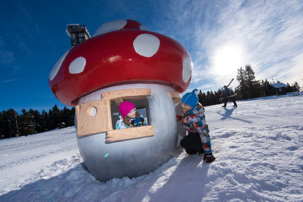 A children's snow park at Rogla Ski Resort in Slovenia