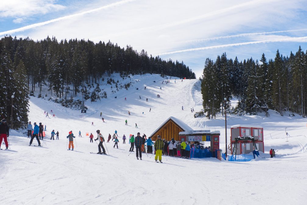 View of the Rogla Ski Resort in Slovenia