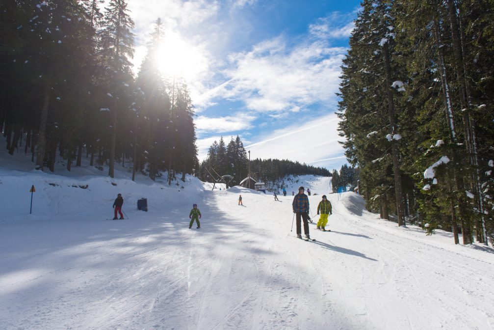 A family friendly run at Rogla Ski Resort in Slovenia