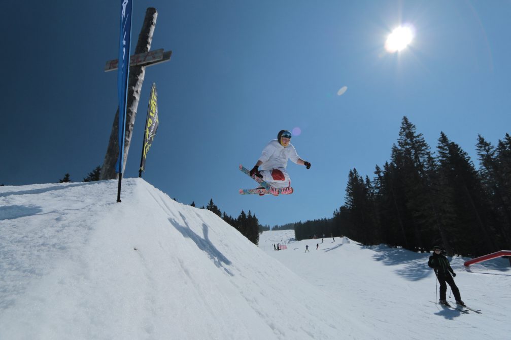 Rogla Fun Park for snowboarders and freestyle skiers at Rogla Ski Resort