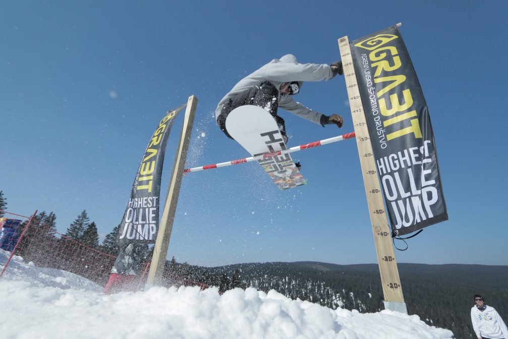 Fun Park for snowboarders at Rogla Ski Resort in Slovenia