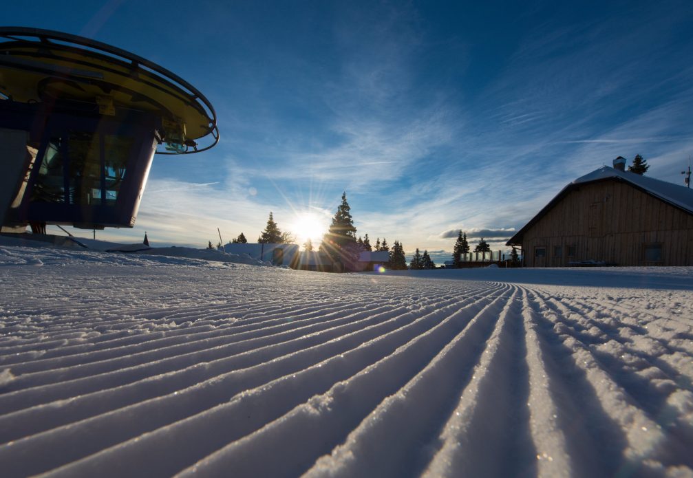 Well groomed slopes at Rogla Ski Resort in Slovenia