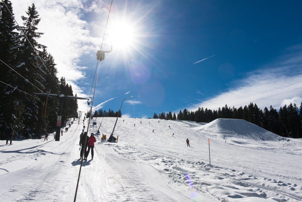 T-bar lifts at Rogla Ski Resort in Slovenia