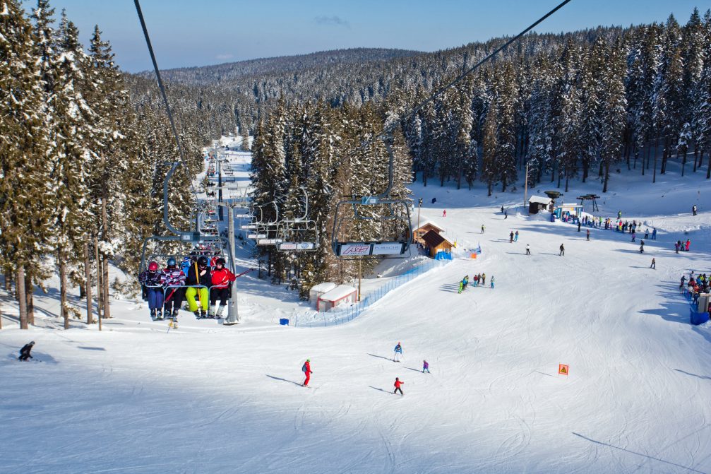 A beautiful winter day at Rogla Ski Resort in Slovenia