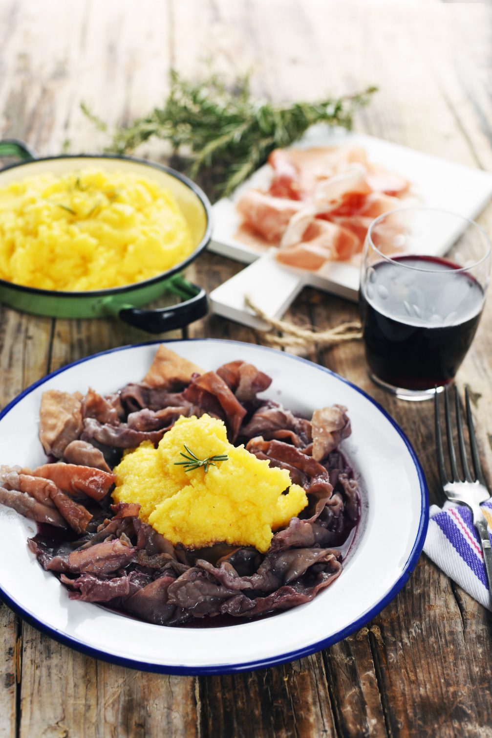 Prosciutto toc with polenta, a traditional Slovenian dish, Cook Eat Slovenia