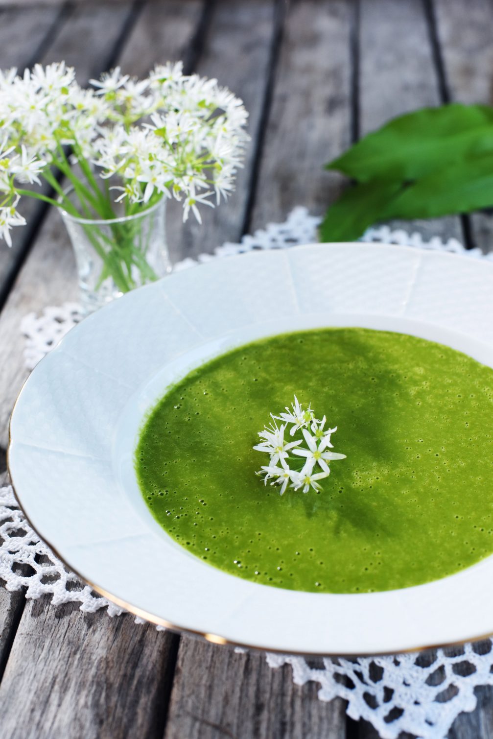 Wild Garlic Ramsons Soup, a traditional Slovenian soup, Cook Eat Slovenia