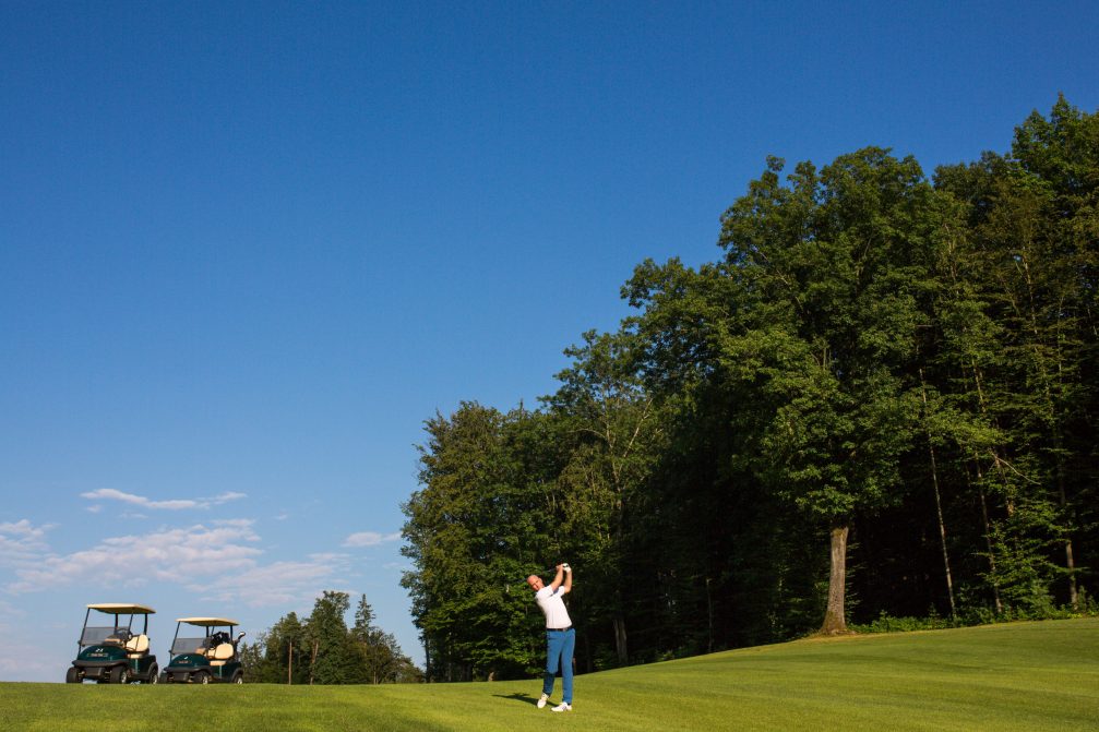 Wide fairways and undulating terrain at Otocec Golf Course in Slovenia