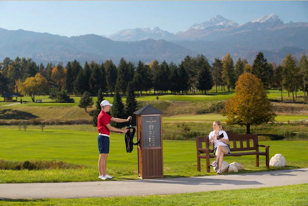 Hole 17 at Kings Course at Royal Bled Golf in Slovenia