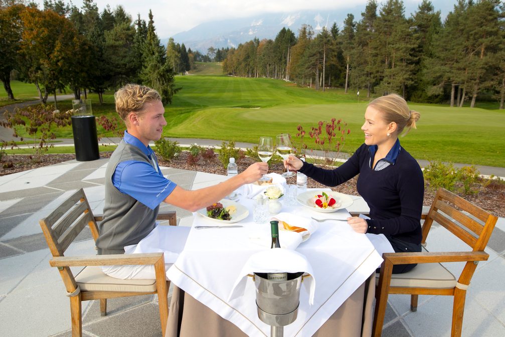 Restaurant at at Royal Bled Golf in Slovenia