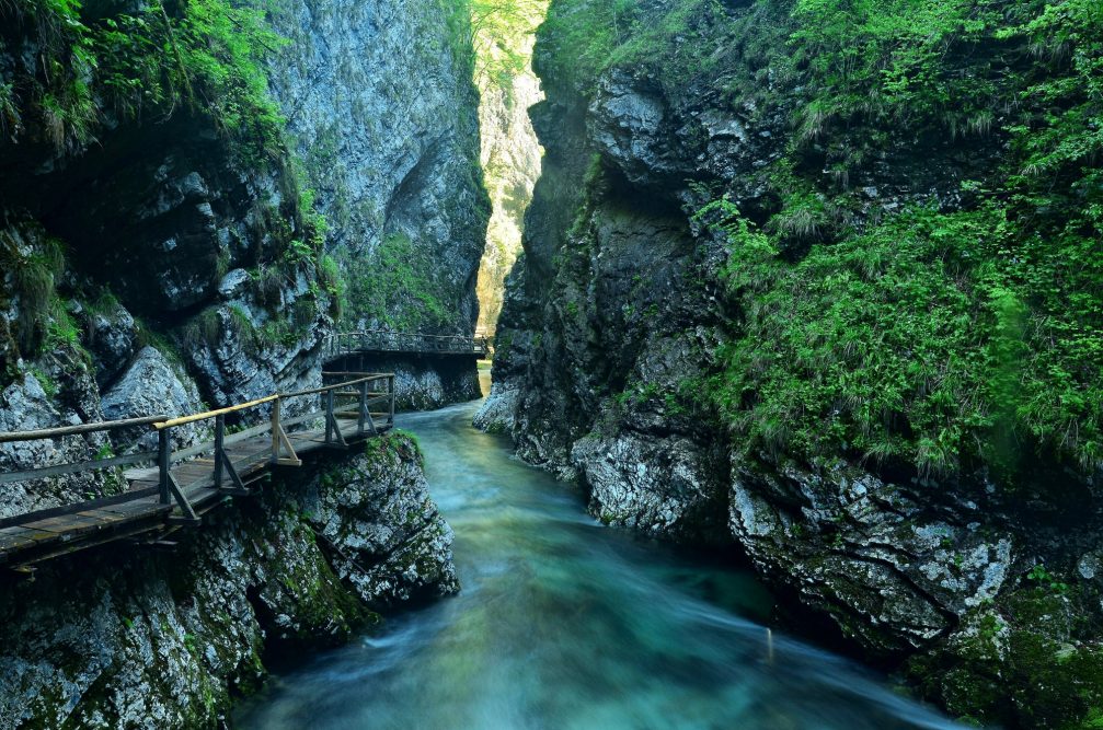 Vintgar Gorge in the Bled area of Slovenia