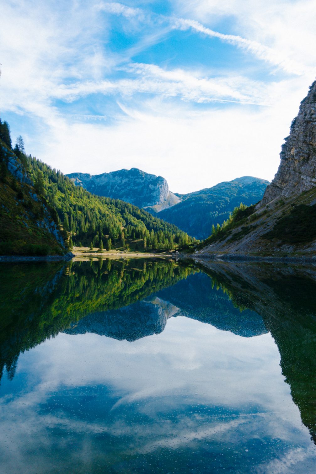 Lake Krn in Julian Alps, part of Triglav National Park in Slovenia