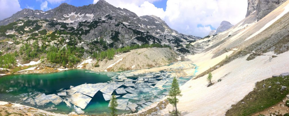 Ledvica Lake a.k.a. Kidney Lake in Triglav Lakes Valley, part of Triglav National Park in Julian Alps in Slovenia