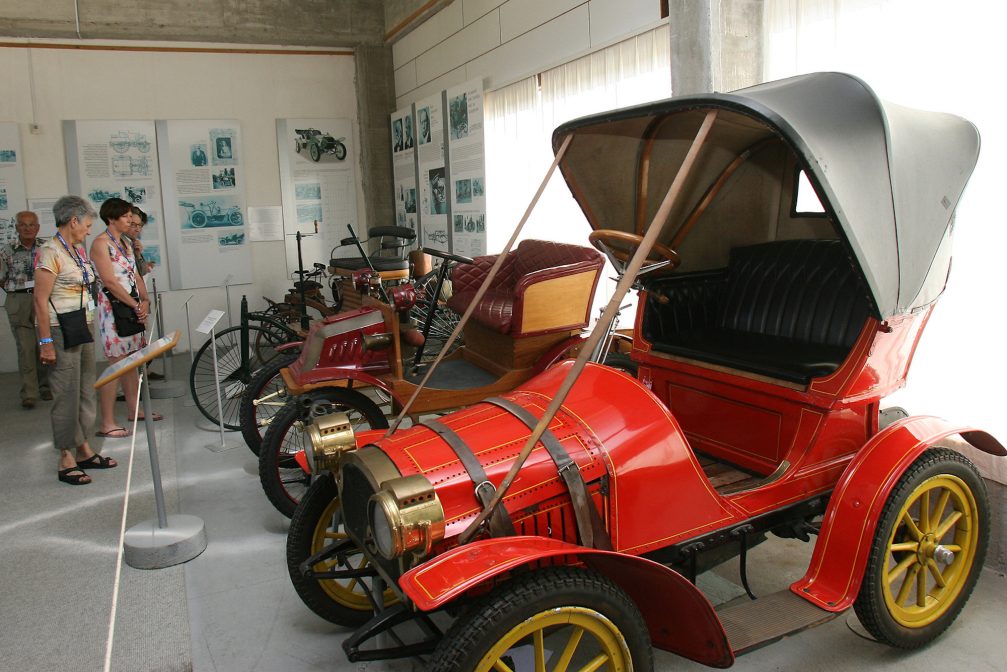 A collection of old cars in Technical Museum Of Slovenia Housed In Bistra Castle
