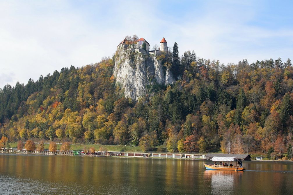 Bled Castle in the autumn season