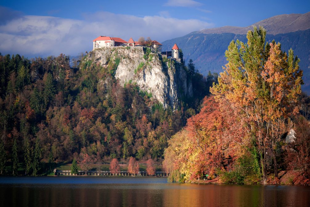 Bled Castle in the fall season