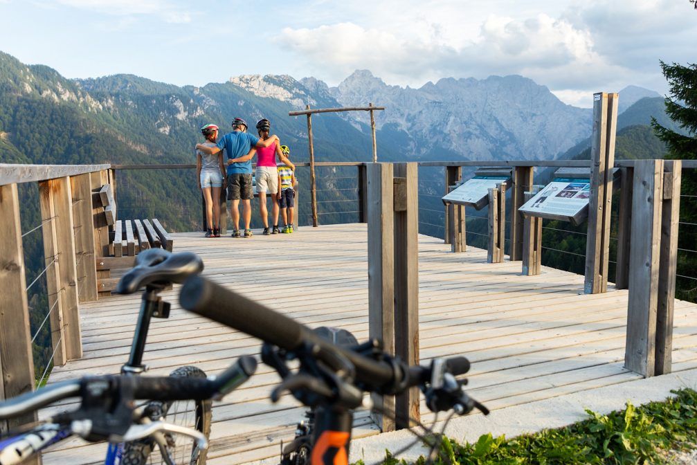 Viewing platform above Logarska Valley in Slovenia