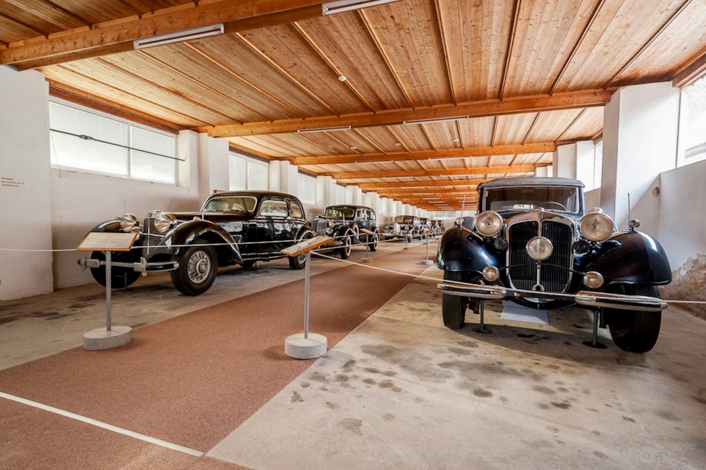 A collection of cars that belonged to the former Yugoslav President Tito in Technical Museum Of Slovenia in Bistra