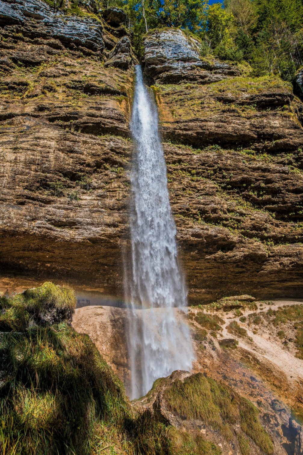 Pericnik Waterfall in Triglav National Park in Slovenia