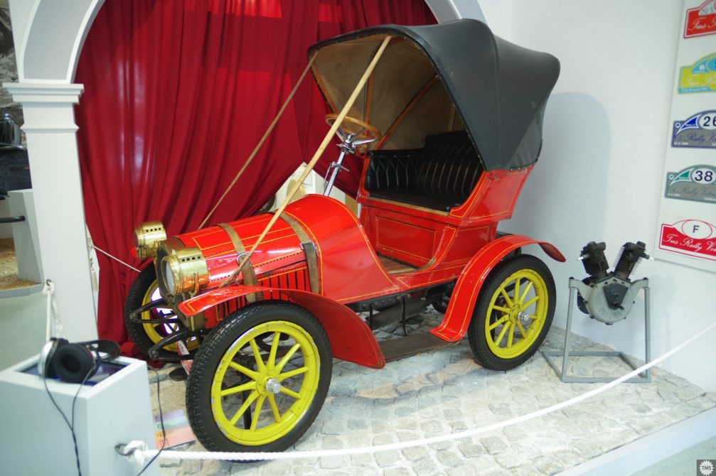 Piccolo passenger car, the oldest car in Slovenia, displayed in Technical Museum Of Slovenia