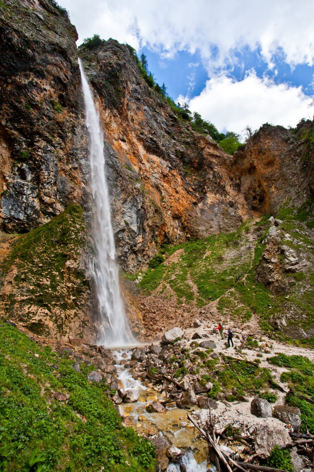 Rinka Waterfall in Logarska Valley in Slovenia
