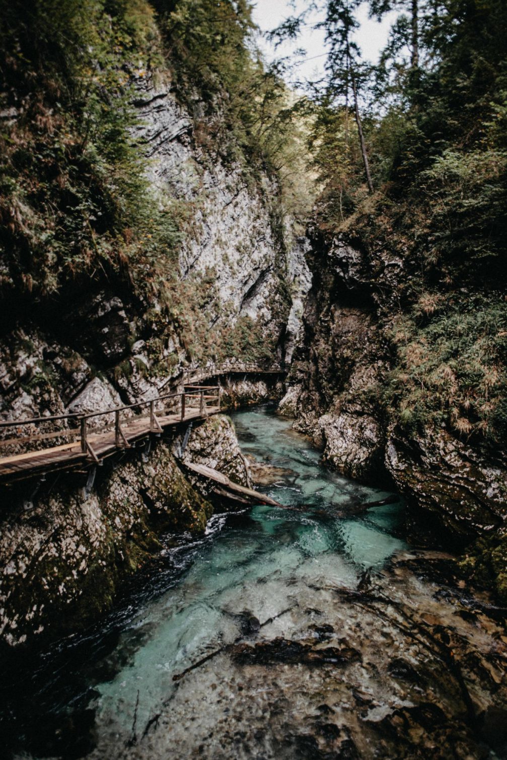 Vintgar Gorge or Bled Gorge in Slovenia