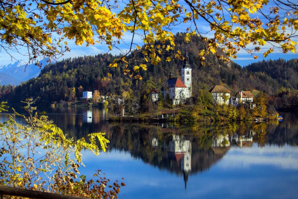Bled Island in autumn colors