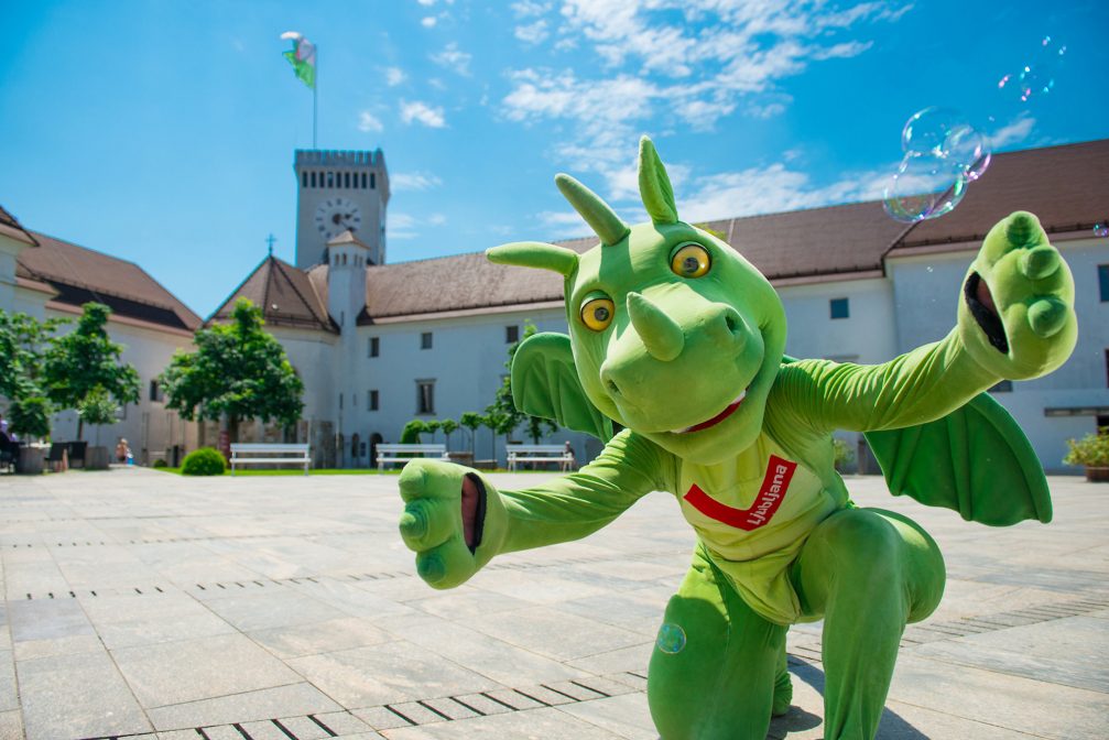 Ljubljana's Dragon Mascot at Ljubljana Castle