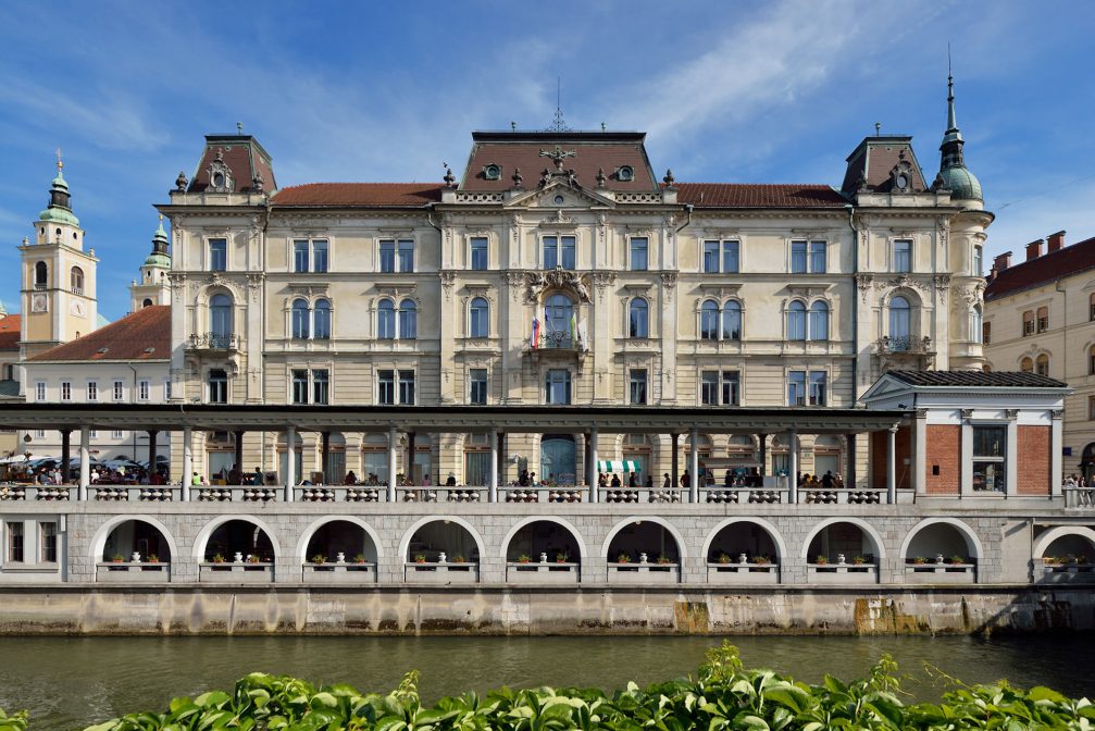 Ljubljana Central Market in the capital city of Slovenia