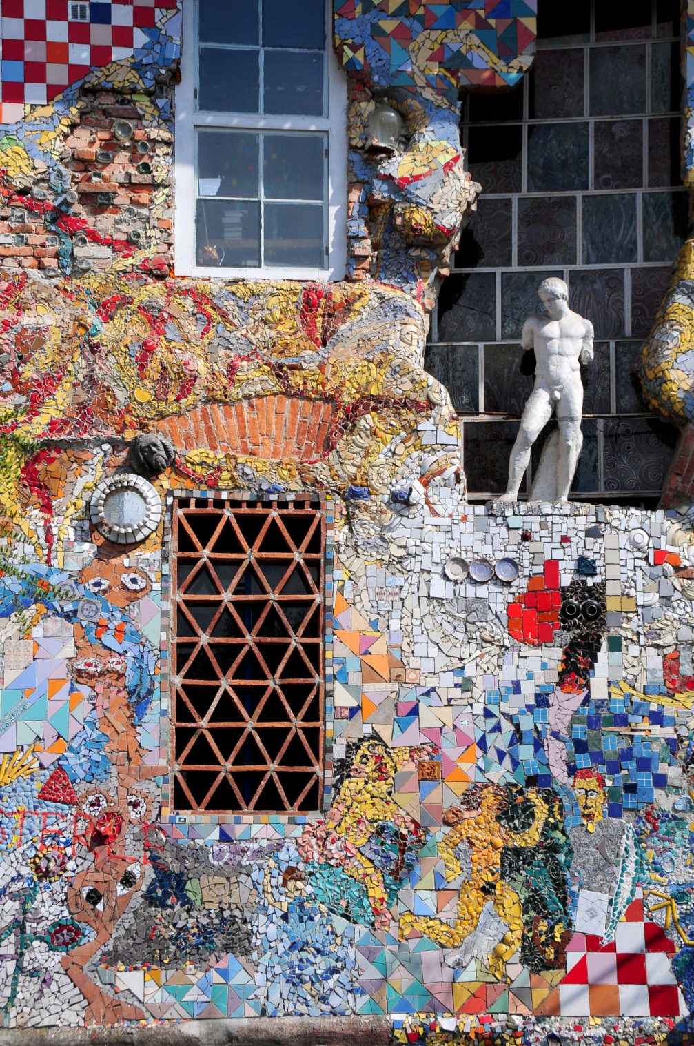 A street view in Metelkova City in Ljubljana