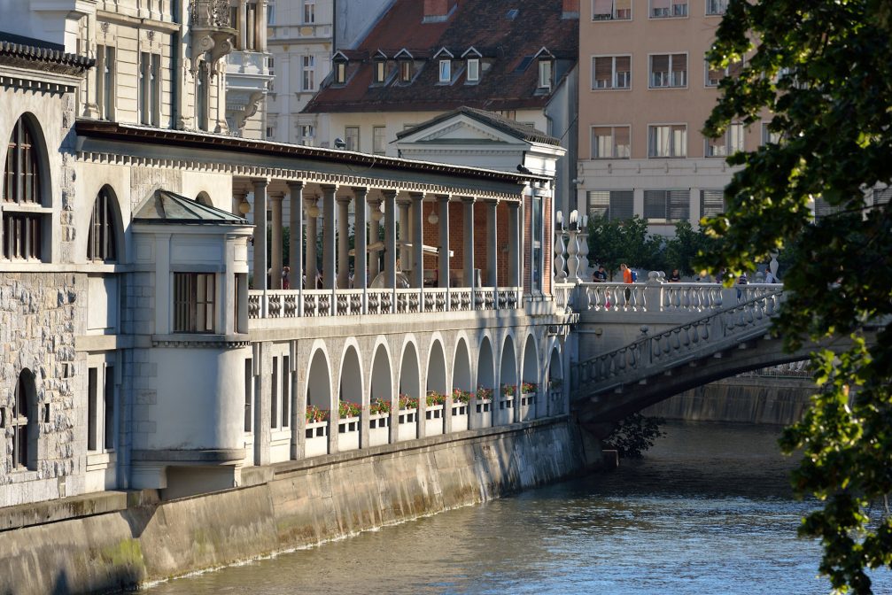 Plecnik Covered Market in Ljubljana, the capital city of Slovenia