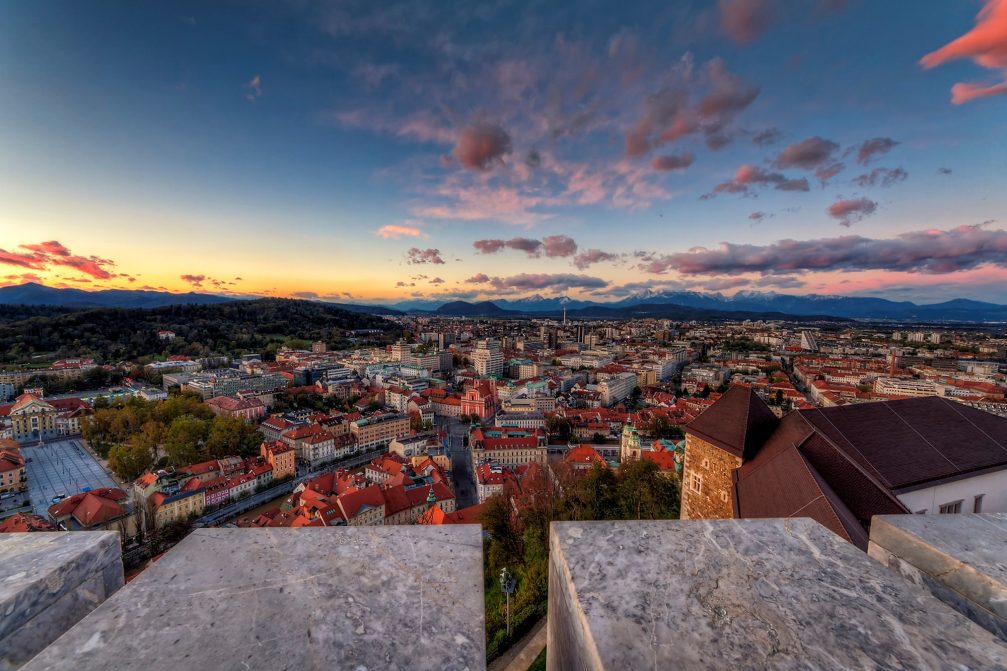A view of Slovenia's capital from Ljubljana Castle