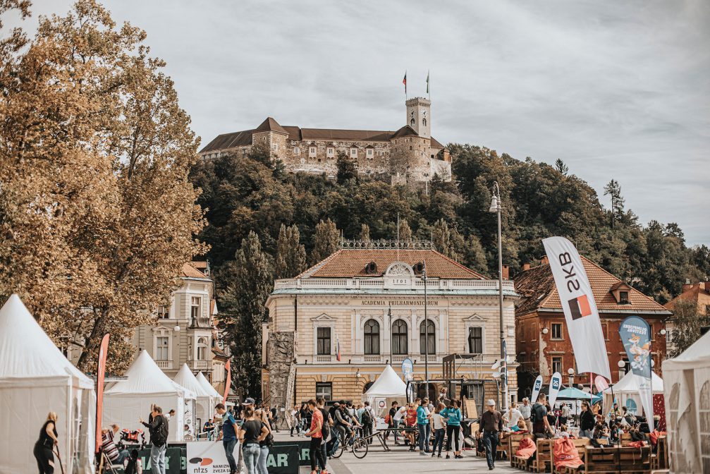 Congress Square in Ljubljana, the capital city of Slovenia