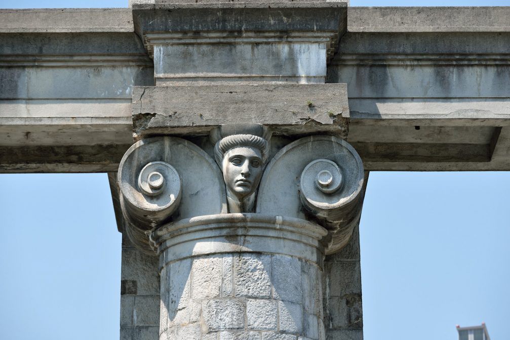 A detail on Ljubljanica Sluice Gate in Ljubljana