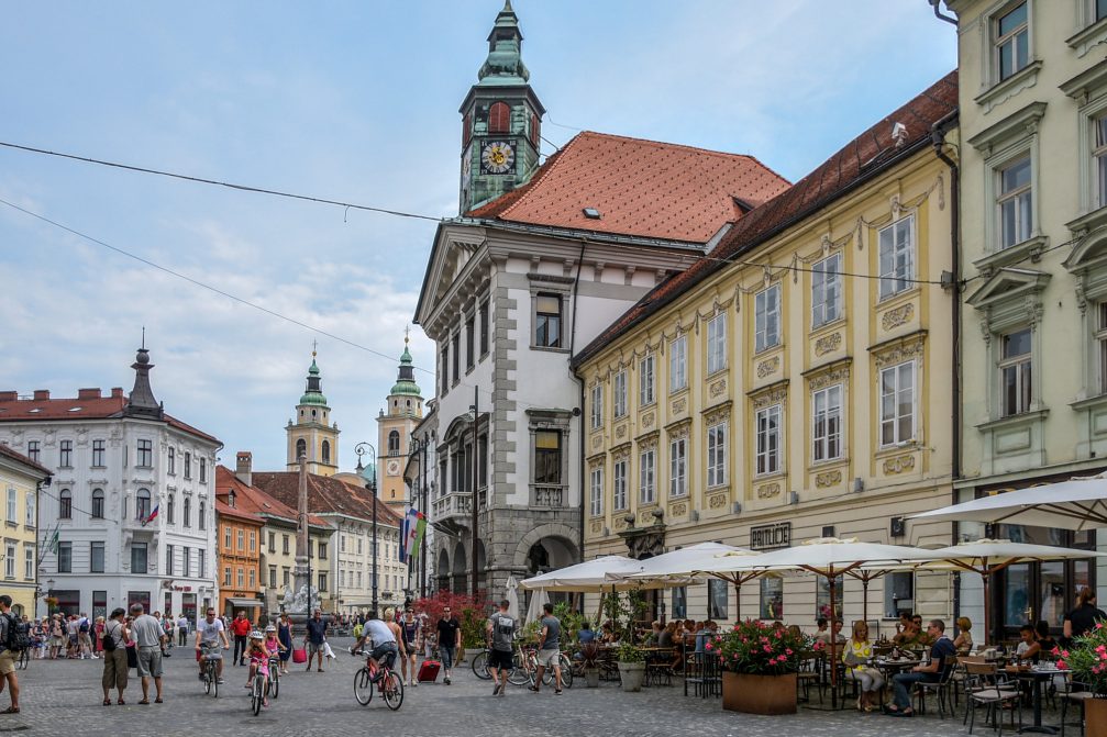 Ljubljana City Hall in the capital city of Slovenia