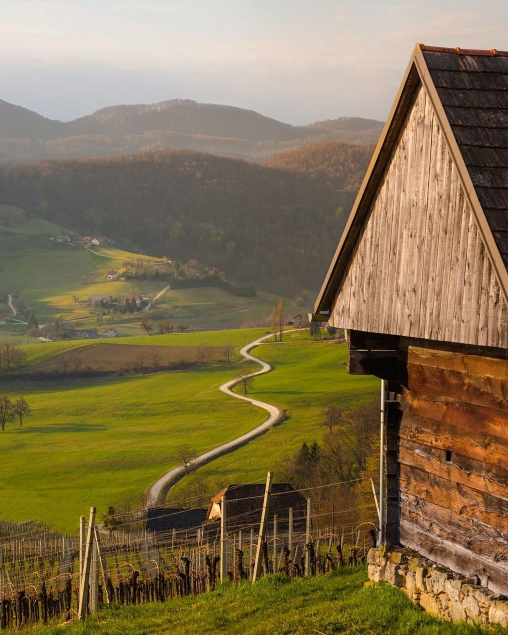 Podcetrtek countryside in the Kozjansko and Obsotelje region in spring