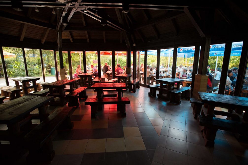 Interior of a restaurant in Ljubljana Zoo