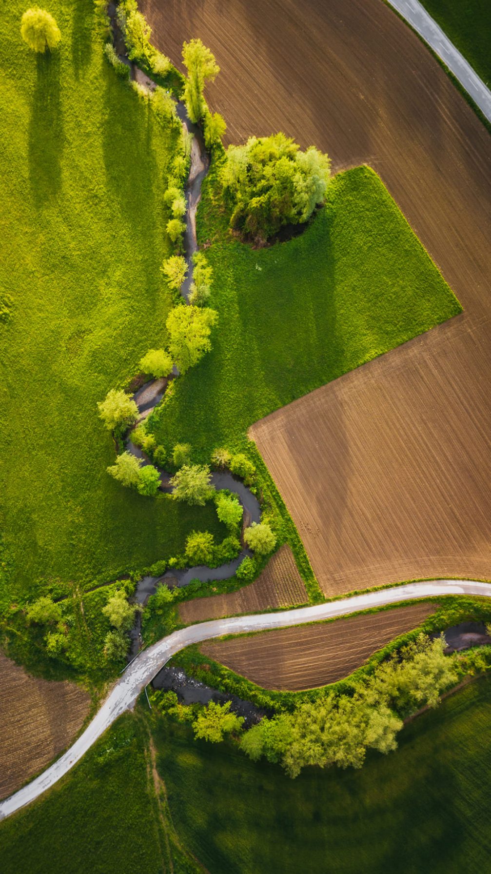 Aerial view of the Roginska Gorca countryside in the Kozjansko and Obsotelje region in eastern Slovenia