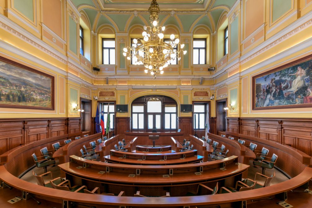 Main council chamber of Ljubljana Town Hall