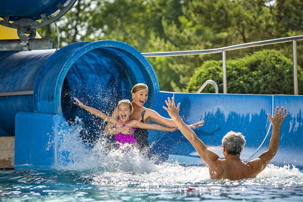 Water slides for children at Terme 3000 Water Park in Moravske Toplice