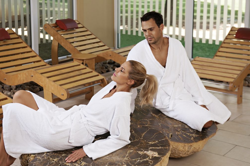 A couple in Medico-wellness center Thermalium at Terme 3000 in Moravske Toplice