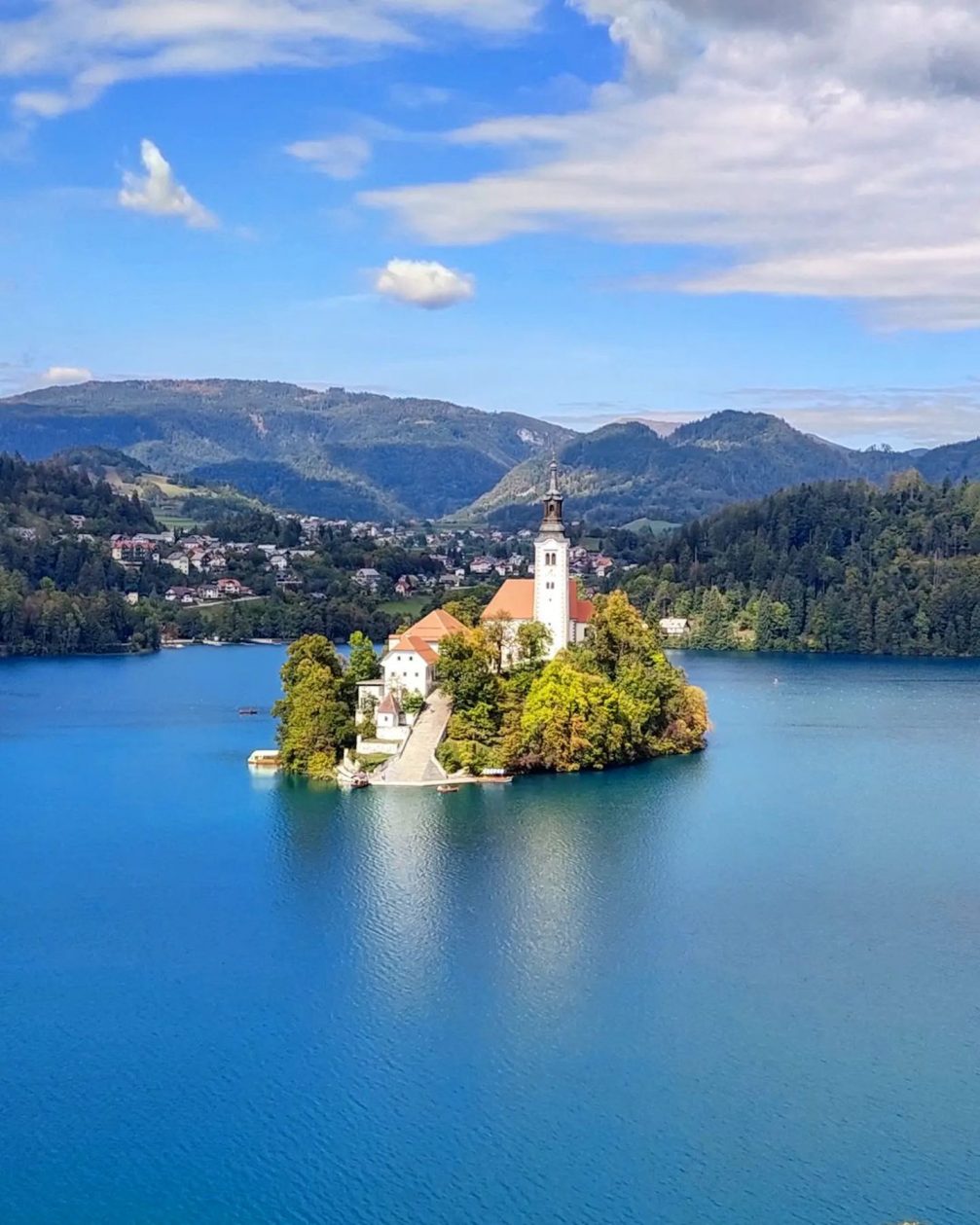Bled Island in Slovenia in early fall