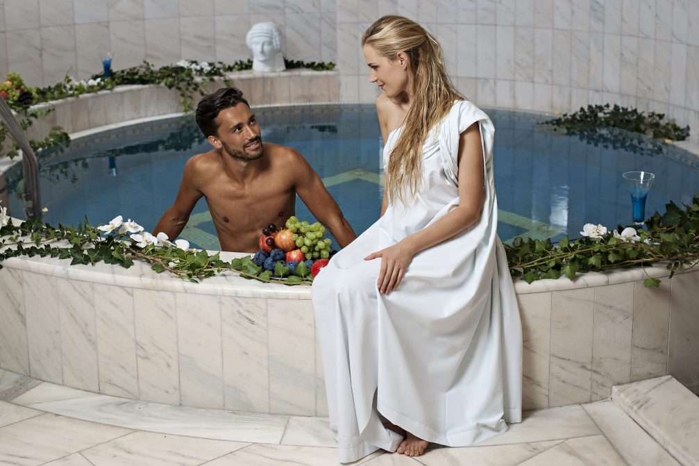 A couple at wellness centre at Terme Catez Thermal Bath Complex in Slovenia